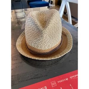 scala raffia straw fedora HAT one size